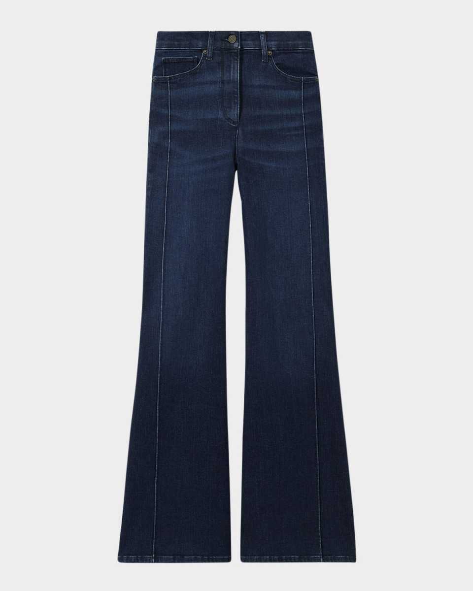 Heather Wide-Leg Stretch Cotton Jeans
